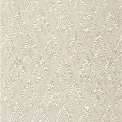 product image of Geo Diamond Modern Wallpaper in Soft Sage Metallic 51