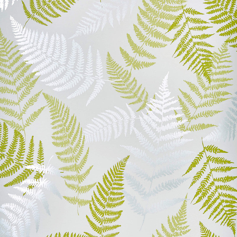 media image for Fern Leaves Floating Wallpaper in Citrus Green/Cream 278