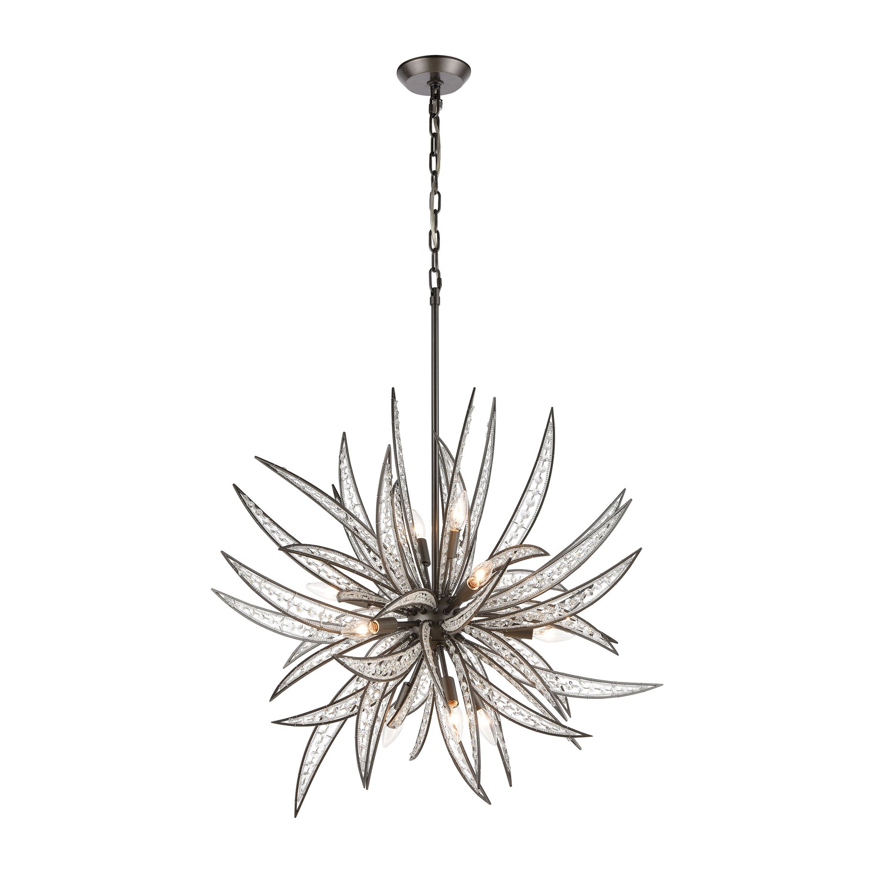 Shop Naples 11-Light Chandelier in Dark Graphite with Clear Crystal ...