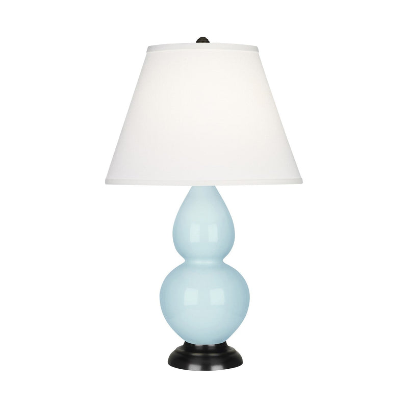 media image for baby blue glazed ceramic double gourd accent lamp by robert abbey ra 1689 4 275