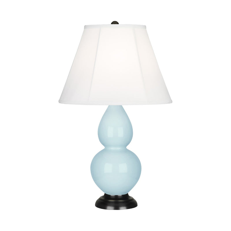 media image for baby blue glazed ceramic double gourd accent lamp by robert abbey ra 1689 3 238