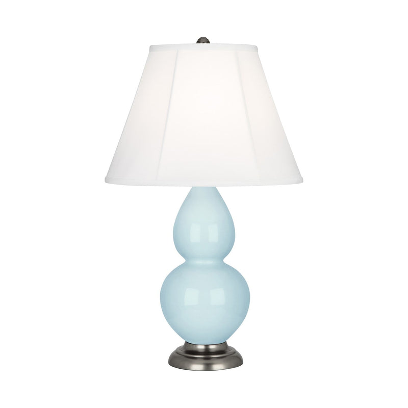 media image for baby blue glazed ceramic double gourd accent lamp by robert abbey ra 1689 5 26