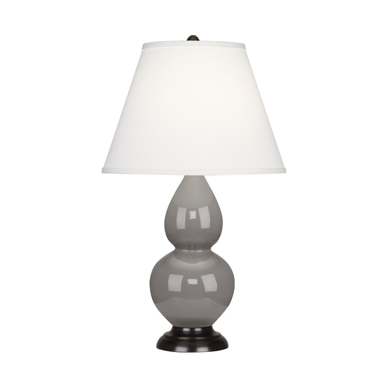 media image for smoky taupe glazed ceramic double gourd accent lamp by robert abbey ra 1768 4 26