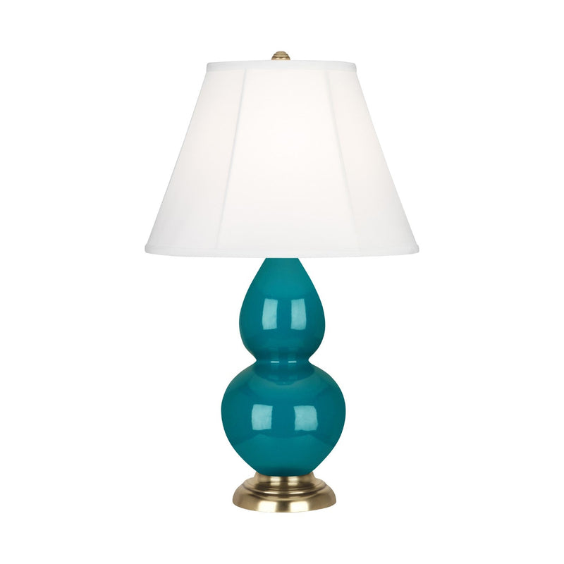 media image for peacock glazed ceramic double gourd accent lamp by robert abbey ra 1771 1 220