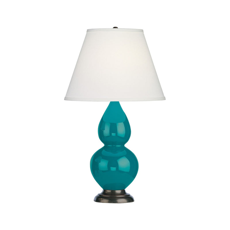 media image for peacock glazed ceramic double gourd accent lamp by robert abbey ra 1771 6 239