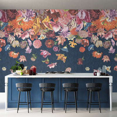 product image for Flower Rain Blueberry Wall Mural from the Tropical Collection by Galerie Wallcoverings 62