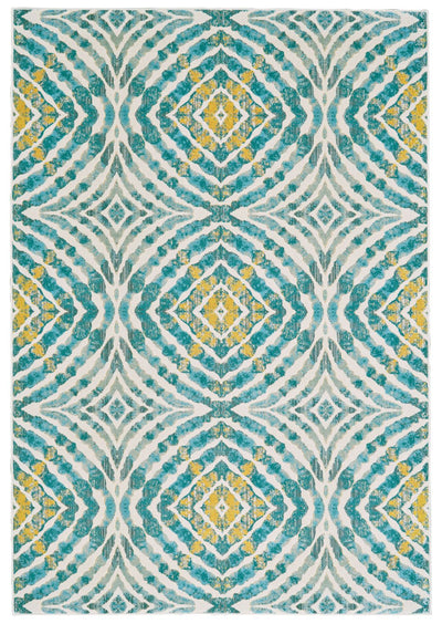 product image for Arsene Blue and Yellow Rug by BD Fine Flatshot Image 1 15