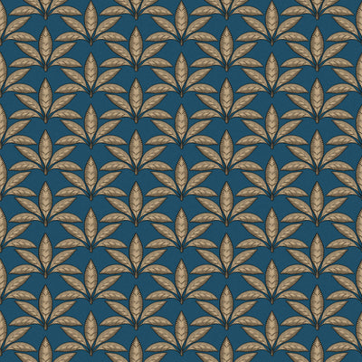 product image for Leaf Motif Blue/Gold Wallpaper from the Into the Wild Collection by Galerie Wallcoverings 18