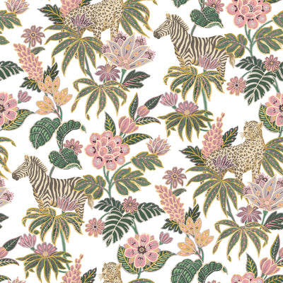 product image for Into the Wild Green/Pink Wallpaper from the Into the Wild Collection by Galerie Wallcoverings 61