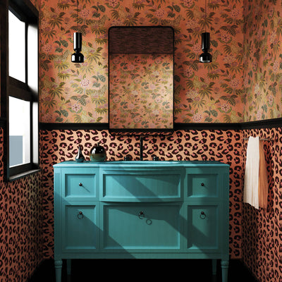 product image for Leopard Print Orange Wallpaper from the Into the Wild Collection by Galerie Wallcoverings 28