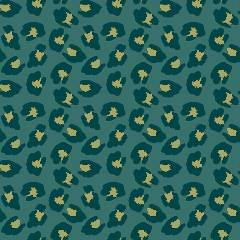 media image for Leopard Print Green Wallpaper from the Into the Wild Collection by Galerie Wallcoverings 220