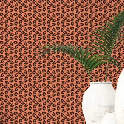 product image for Leopard Print Orange Wallpaper from the Into the Wild Collection by Galerie Wallcoverings 59