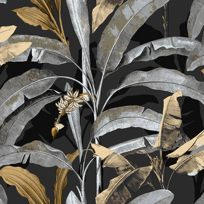 product image of Banana Tree Black Wallpaper from the Into the Wild Collection by Galerie Wallcoverings 599