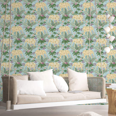 product image for Elephant Blue Wallpaper from the Into the Wild Collection by Galerie Wallcoverings 30