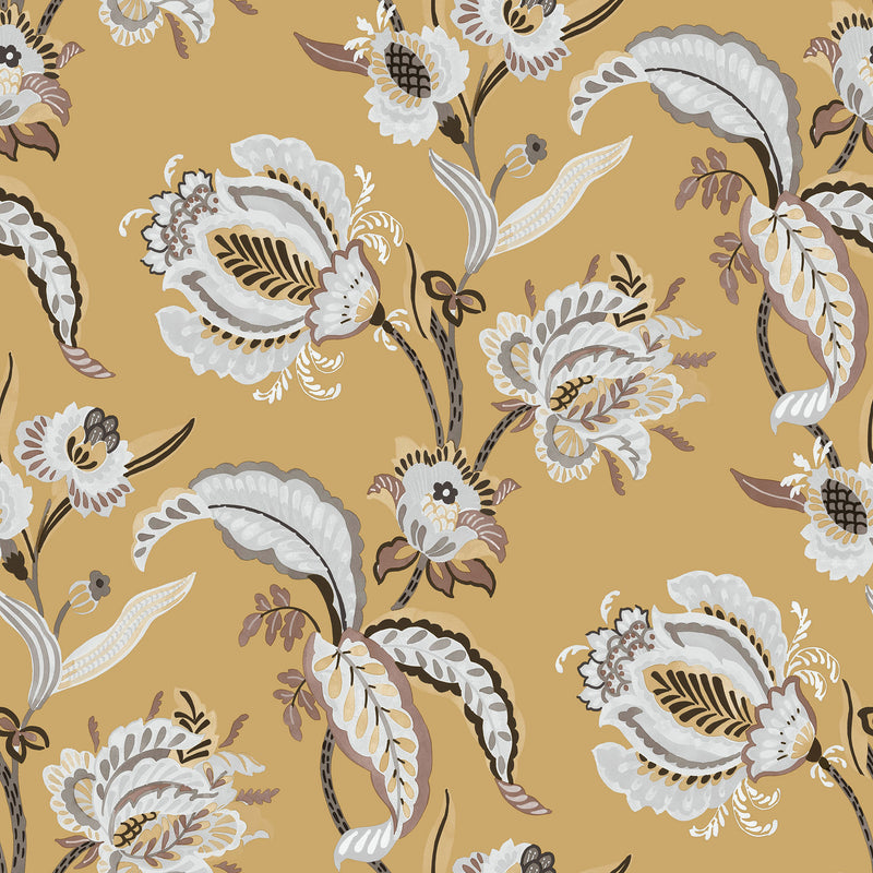 media image for Abstract Floral Yellow Wallpaper from the Into the Wild Collection by Galerie Wallcoverings 295