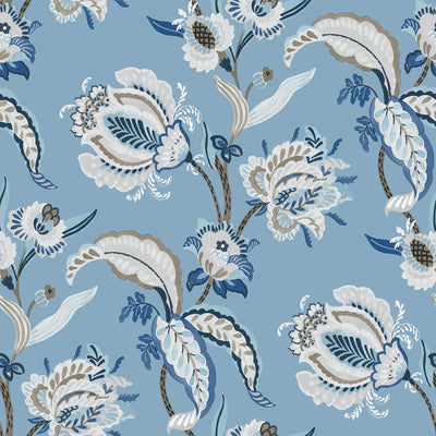product image of Abstract Floral Blue Wallpaper from the Into the Wild Collection by Galerie Wallcoverings 53