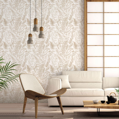 product image for Botanical Beige Wallpaper from the Into the Wild Collection by Galerie Wallcoverings 31