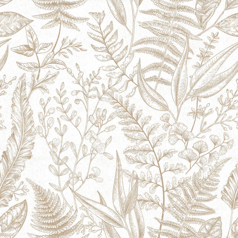 media image for Botanical Beige Wallpaper from the Into the Wild Collection by Galerie Wallcoverings 238