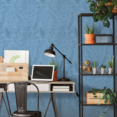 product image for Botanical Blue Wallpaper from the Into the Wild Collection by Galerie Wallcoverings 23