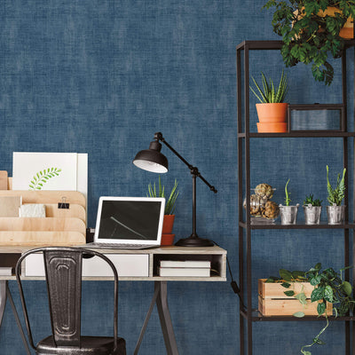 product image for Textured Plain Blue Wallpaper from the Into the Wild Collection by Galerie Wallcoverings 58