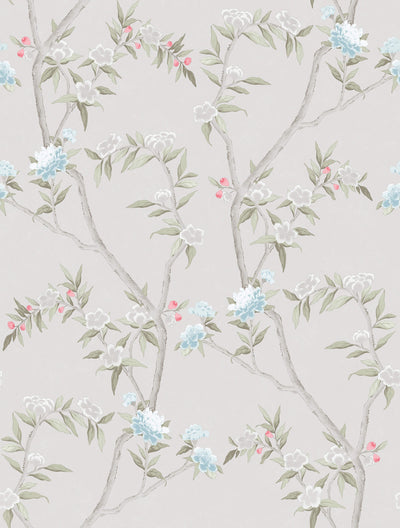 product image for Spring Blossom Chinoiserie Wallpaper in Grey 34