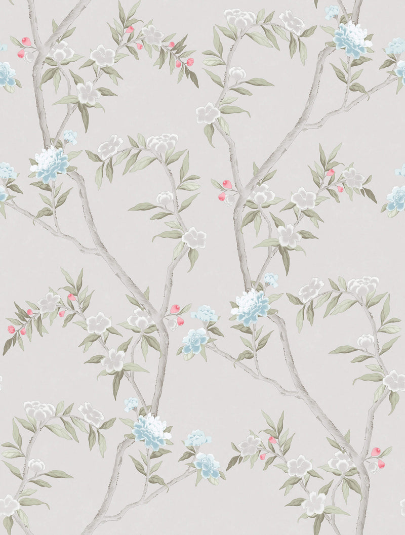 media image for Spring Blossom Chinoiserie Wallpaper in Grey 219