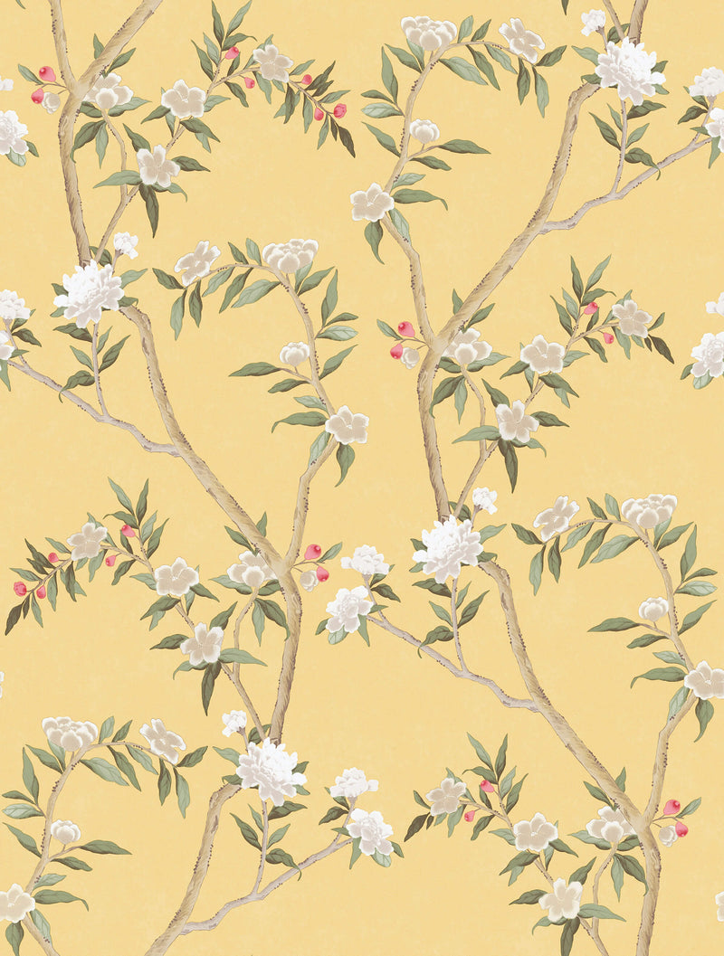 media image for Spring Blossom Chinoiserie Wallpaper in Yellow 216