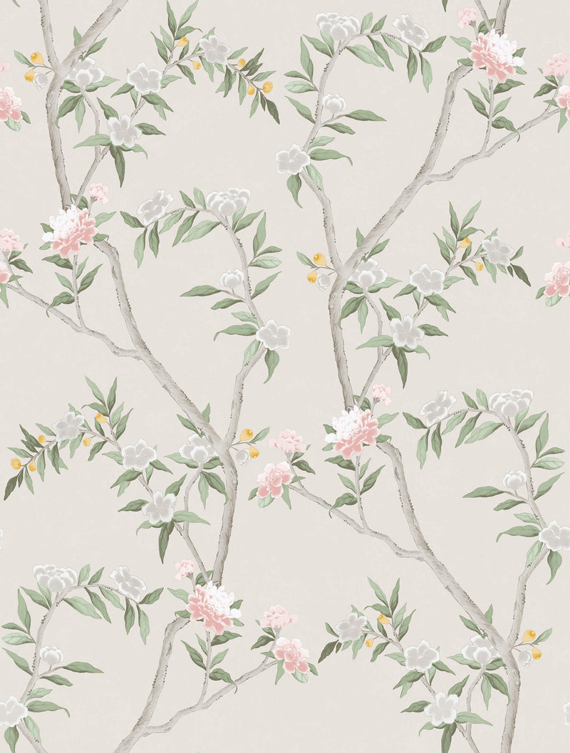 media image for Spring Blossom Chinoiserie Wallpaper in Beige 222