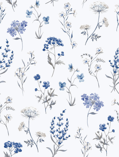 product image of Spring Blossom Botanical Wallpaper in Blue 512