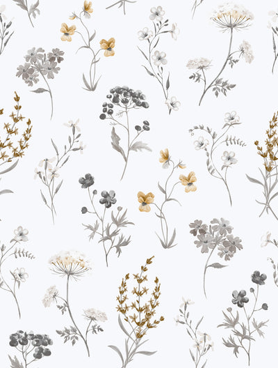 product image for Spring Blossom Botanical Wallpaper in Grey 26