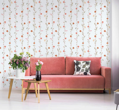 product image for Spring Blossom Vertical Garden Wallpaper in Coral 19