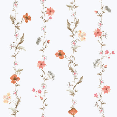 product image of Spring Blossom Vertical Garden Wallpaper in Coral 534