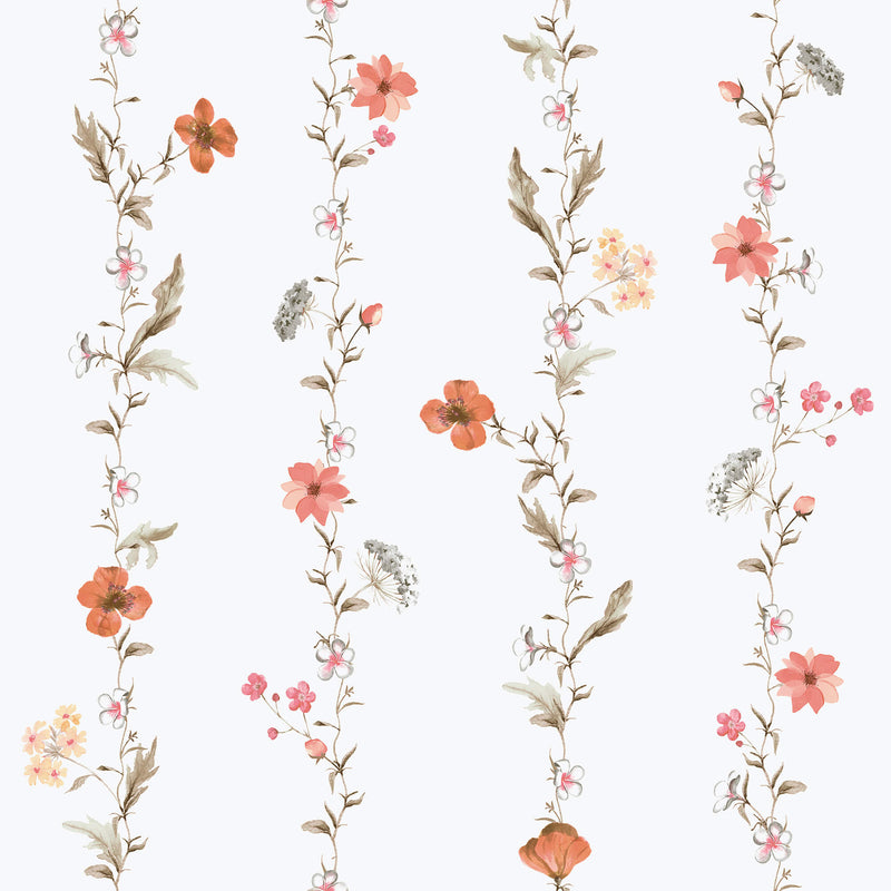 media image for Spring Blossom Vertical Garden Wallpaper in Coral 223