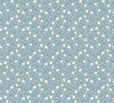 product image for Spring Blossom Petit Flowers Wallpaper in Blue 56