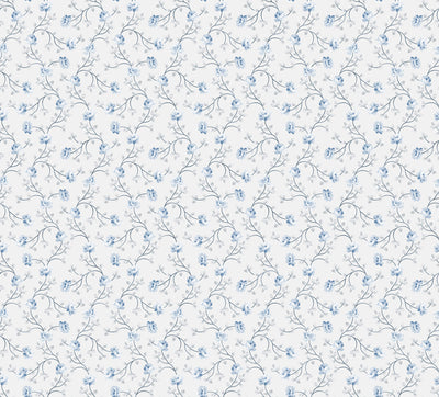 product image for Spring Blossom Petit Flowers Wallpaper in Blue/White 52