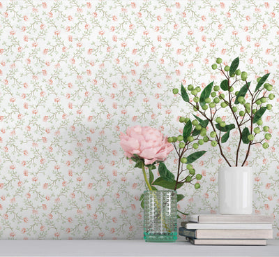 product image for Spring Blossom Petit Flowers Wallpaper in Blue/White 67