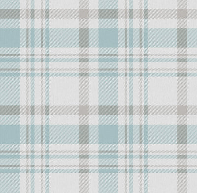 product image for Spring Blossom Plaid Wallpaper in Turquoise 58