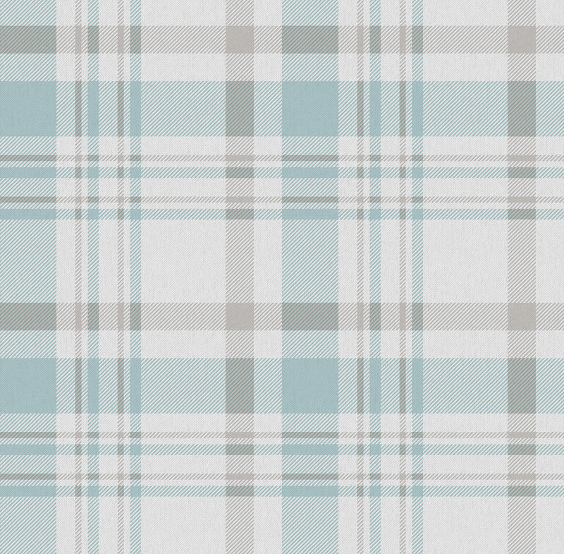 media image for Spring Blossom Plaid Wallpaper in Turquoise 238