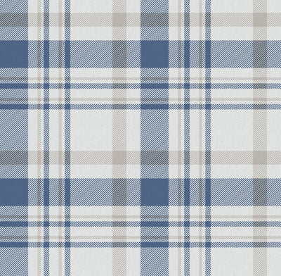 product image for Spring Blossom Plaid Wallpaper in Blue 21