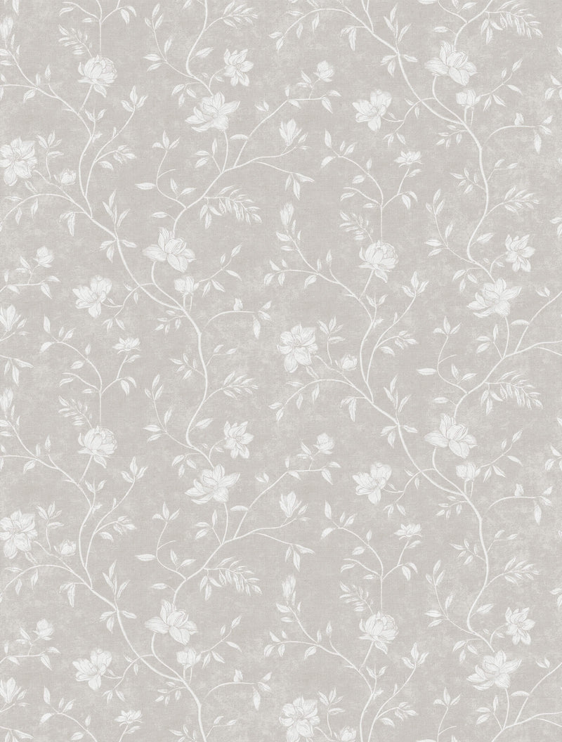 media image for Spring Blossom Magnolia Wallpaper in Grey 273