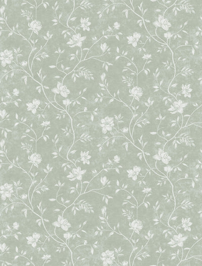 product image for Spring Blossom Magnolia Wallpaper in Green 73