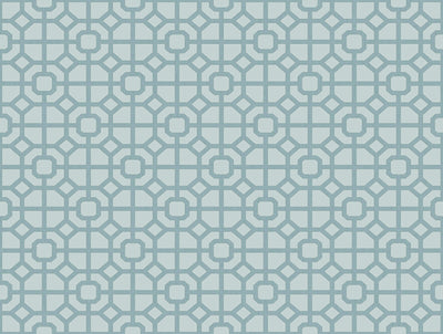 product image of Spring Blossom Lattice Wallpaper in Blue 510