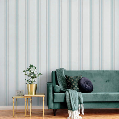 product image for Spring Blossom Stripes Wallpaper in Green 40