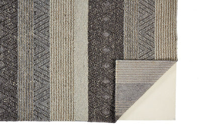 product image for Genet Hand Woven Chracoal Gray and Tan Rug by BD Fine Fold Image 1 48