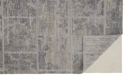product image for Huntley Hand Woven Gray and Ivory Rug by BD Fine Fold Image 1 48