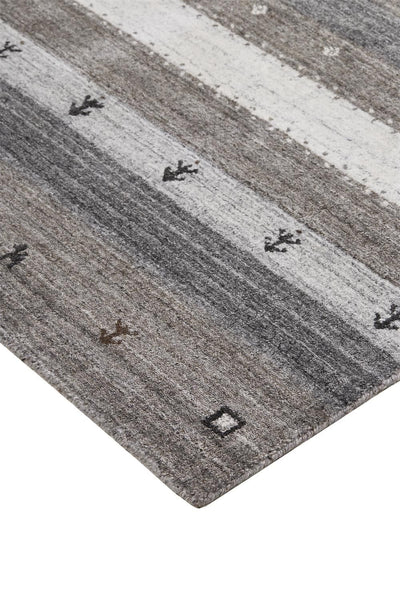 product image for Yurie Hand Knotted Dark and Opal Gray Rug by BD Fine Corner Image 1 73