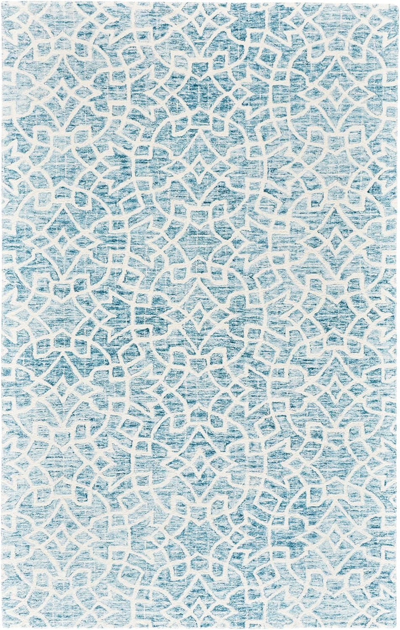 media image for Veran Hand Tufted Blue and Ivory Rug by BD Fine Flatshot Image 1 256