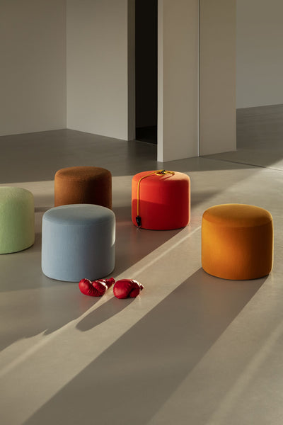 product image for bon brown round pouf by hem 30509 5 67