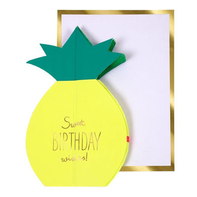 product image for pineapple honeycomb card by meri meri 2 85