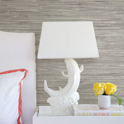 product image for Faux Grasscloth Wallpaper in Grey 36